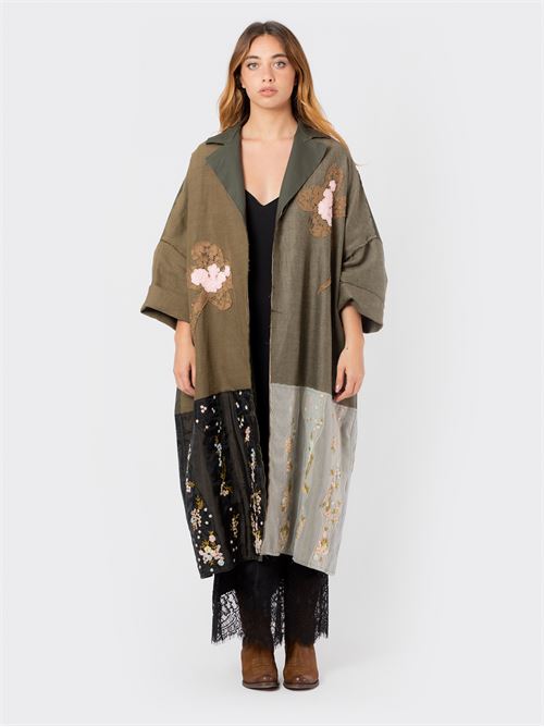 Overcoat in linen and cotton with embroidery ERMANNO GALLAMINI | P23AGATA02